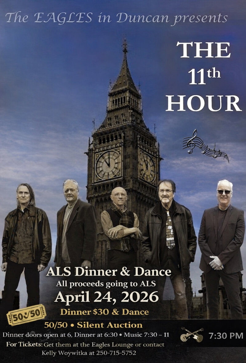 ALS Dinner & Dance Benefit - Jun 3rd @ Duncan Eagles Lounge