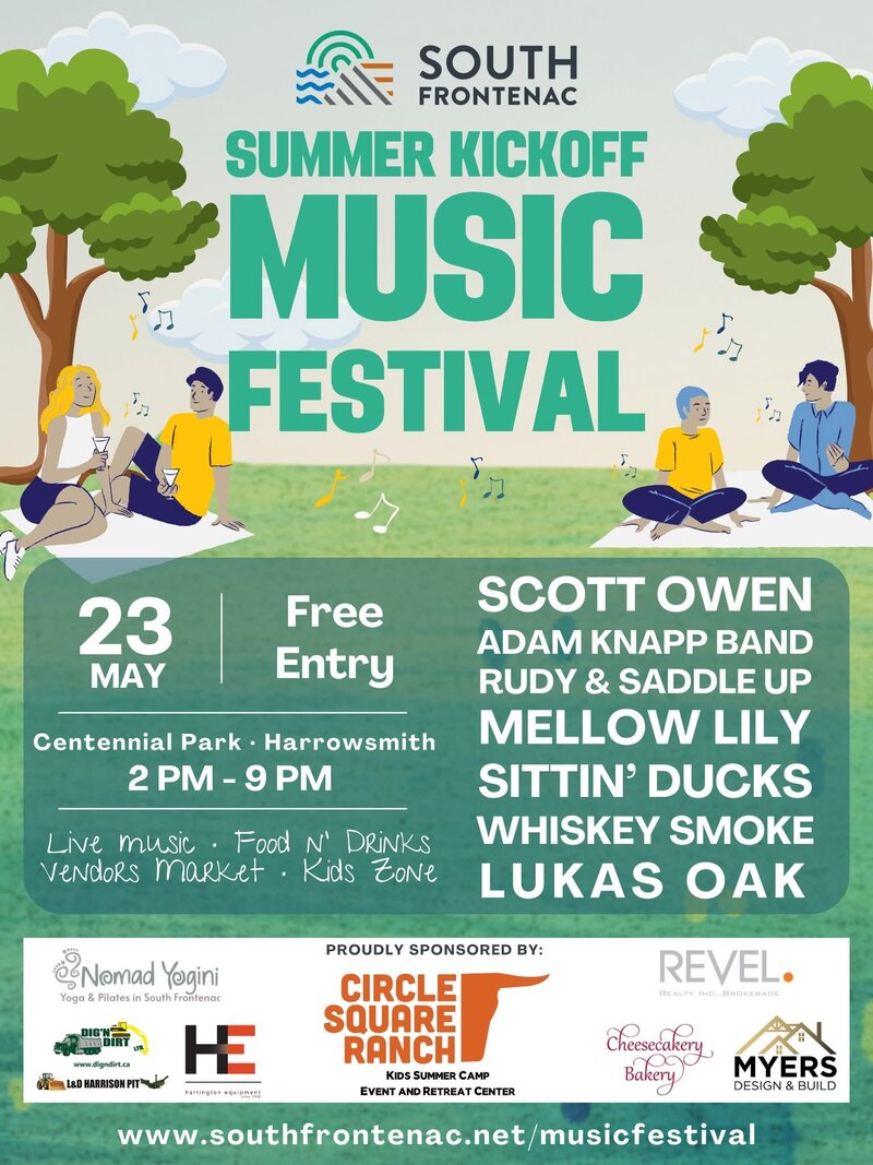 Summer Kickoff Music Festival: Bill Welychka , Lukas Oak, Whiskey Smoke, Sittin' Ducks, Mellow Lily, Rudy and Saddle Up, The Adam Knapp Band, Scott Owen @ Centennial Park May 23 2026 - May 2nd @ Centennial Park