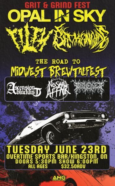 Grit & Grind Fest: Opal In The Sky, FILTH, BROKENCYDE @ Overtime Sports Bar Jun 23 2026 - May 6th @ Overtime Sports Bar