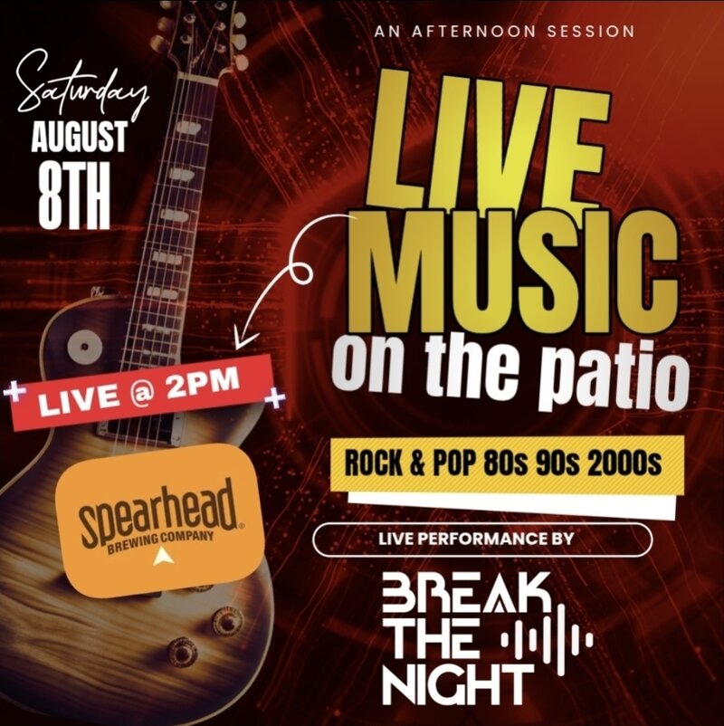 Break The Night @ Spearhead Brewery Aug 8 2026 - May 6th @ Spearhead Brewery