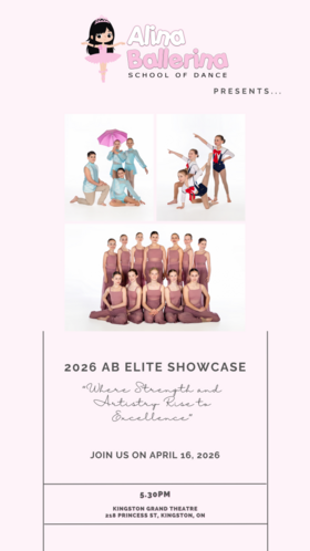 2026 AB Elite Showcase: Alina Ballerina @ Kingston Grand Theatre Apr 16 2026 - May 1st @ Kingston Grand Theatre