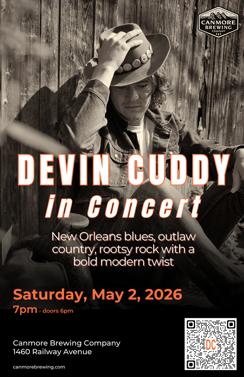 Devin Cuddy in Concert - May 13th @ Canmore Brewing Company