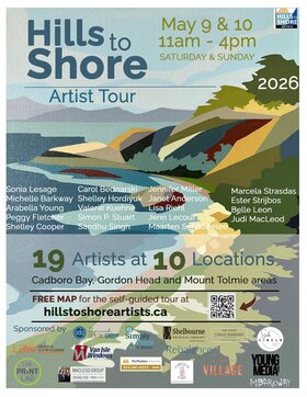Hills to Shore Artists Studio Tour - Jun 28th @ Various location (Saanich)