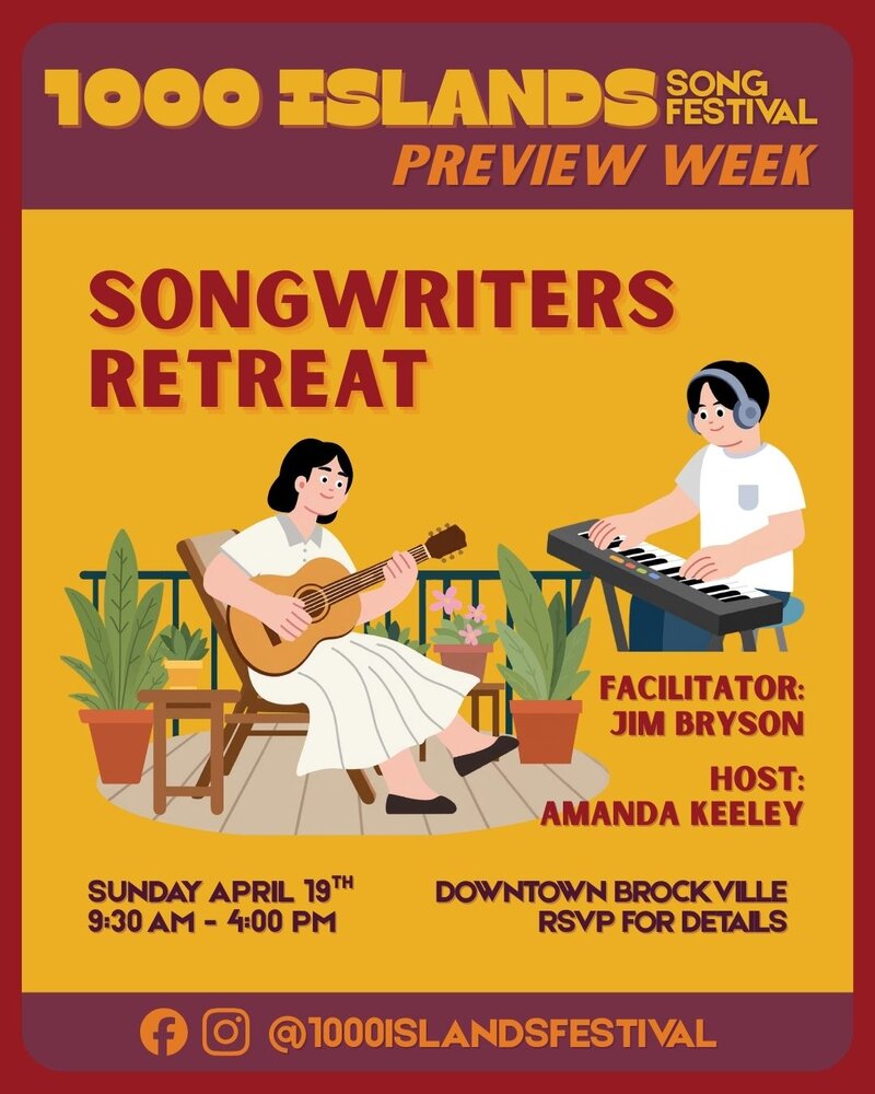 Songwriters Retreat & Collaborative Workshop: Jim Bryson, Amanda Keeley @ Private Residence - Apr 19, 2026