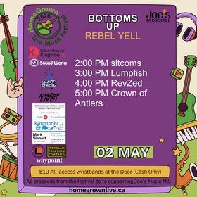 HomeGrown Live Music Festival: Sitcoms, Lumpfish , RevZed, Crown of Antlers @ Bottoms Up Lounge & Club May 2 2026 - May 4th @ Bottoms Up Lounge & Club
