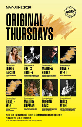 Original Thursdays: Curtis Chaffey @ The Cove Inn May 14 2026 - May 31st @ The Cove Inn