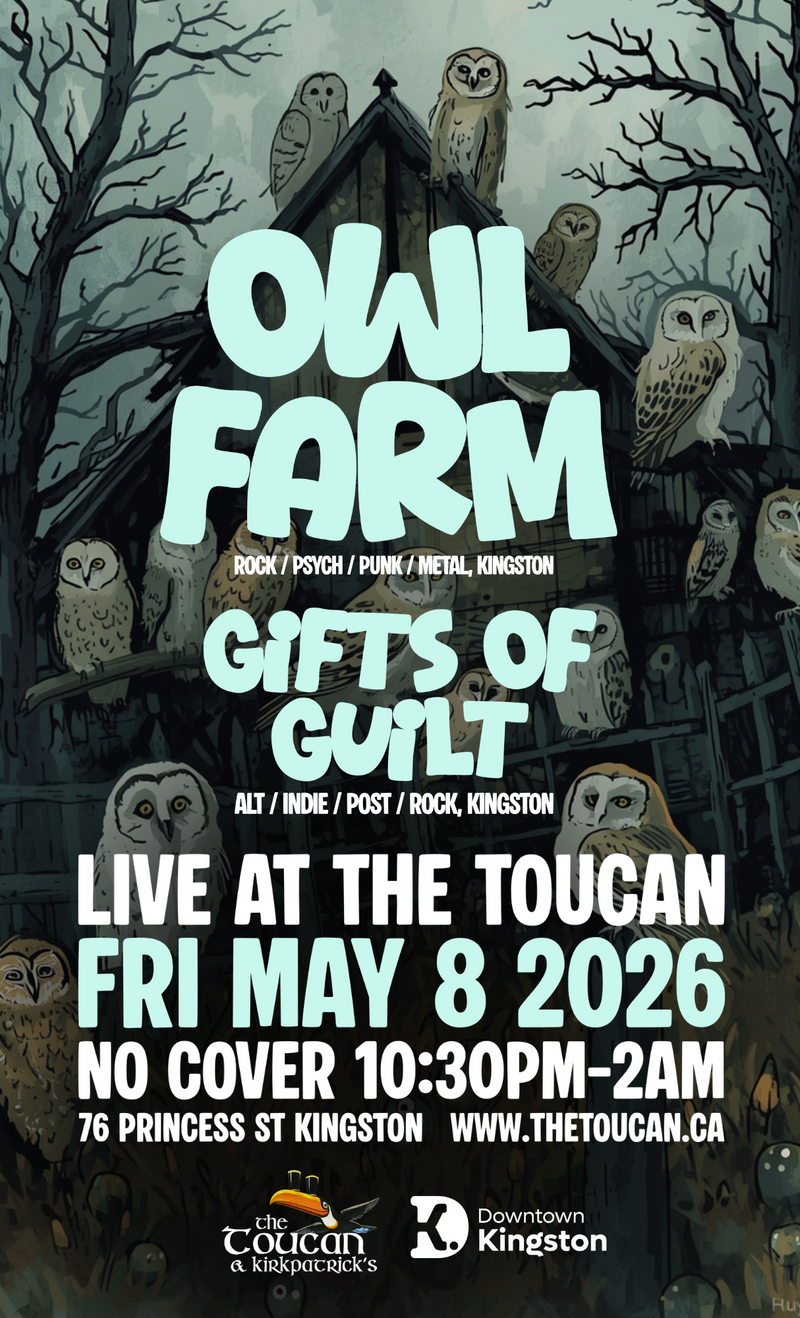 Owl Farm, Gifts of Guilt @ The Toucan May 8 2026 - May 6th @ The Toucan