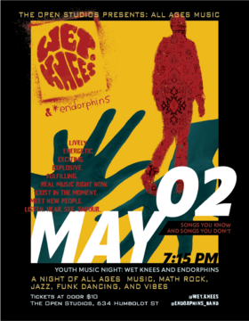 Youth Music Night: Wet Knees, Endorphins @ The Open Studios May 2 2026 - Jun 25th @ The Open Studios