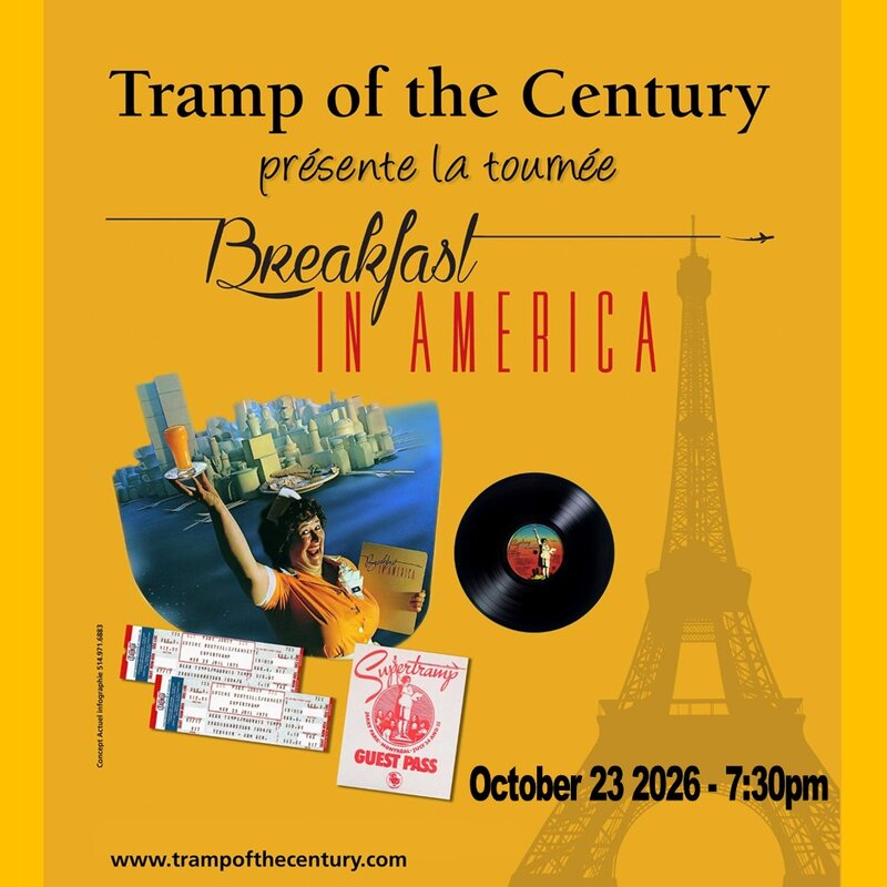 Breakfast In America: Tramp of the Century @ The Spire Oct 23 2026 - May 7th @ The Spire