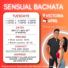 Tuesday Bachata Classes - Jun 17th @ 380 Cook St #1, Victoria, BC V8V 3X7