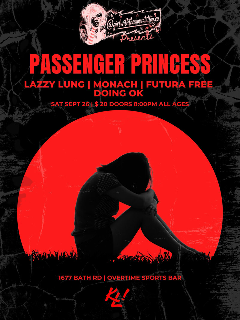 Passenger Princess, Lazzy Lung, Monach, Futura Free, doingok  @ Overtime Sports Bar Sep 26 2026 - May 6th @ Overtime Sports Bar