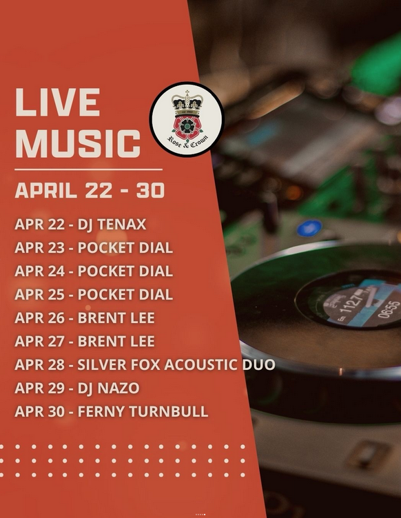 Brent Lee LIVE at The Rose! - May 2nd @ The Rose and Crown (Banff)