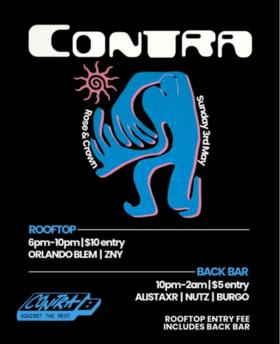Contra: Rooftop & Back Bar Party - May 6th @ The Rose and Crown (Banff)