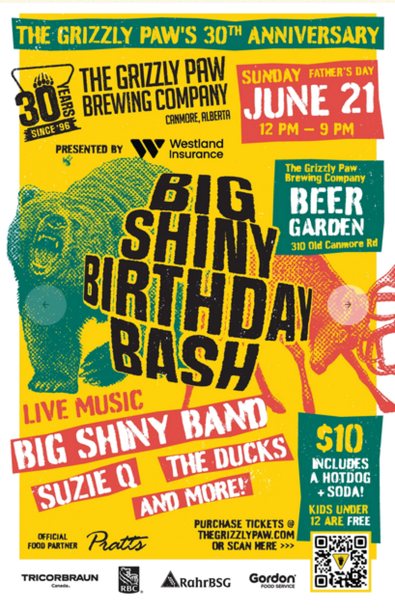 Big Shiny Birthday Bash @ The Grizzly Paw Brewing Company - Jun 21, 2026