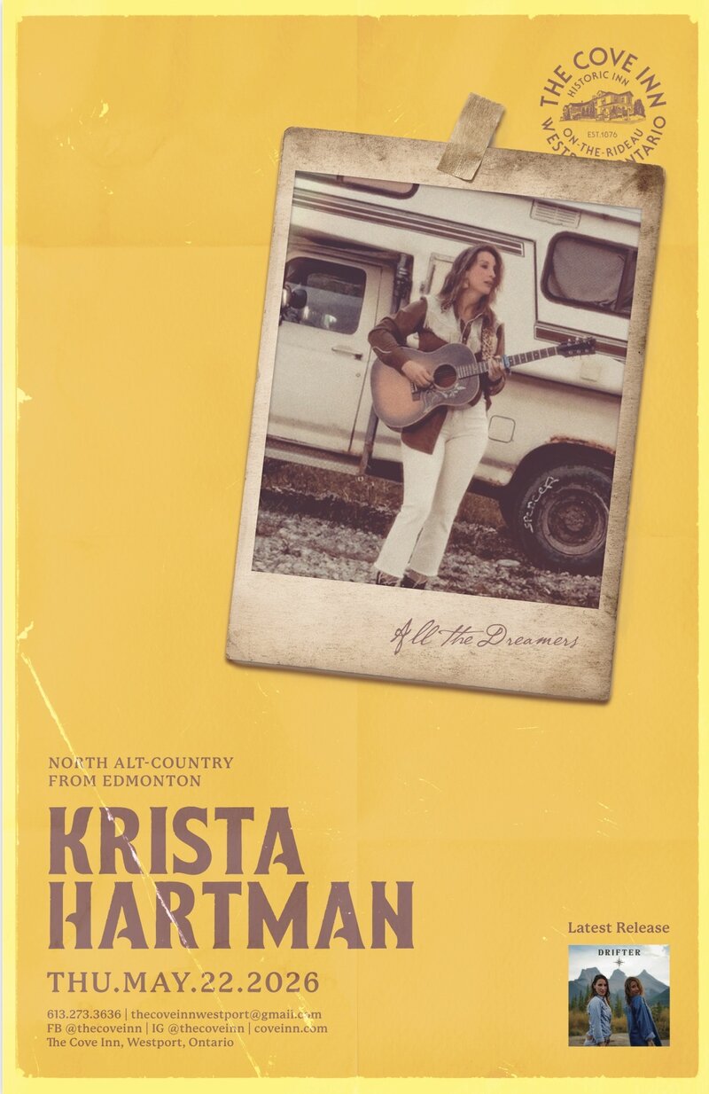 Krista Hartman @ The Cove Inn May 22 2026 - May 19th @ The Cove Inn