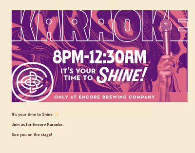 Karaoke @ Encore Brewing - May 12th @ Encore Brewing