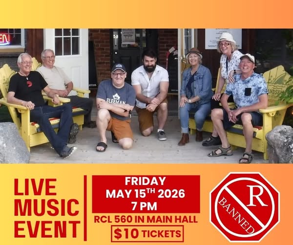 R-Banned @ Royal Canadian Legion Branch 560 May 15 2026 - May 9th @ Royal Canadian Legion Branch 560
