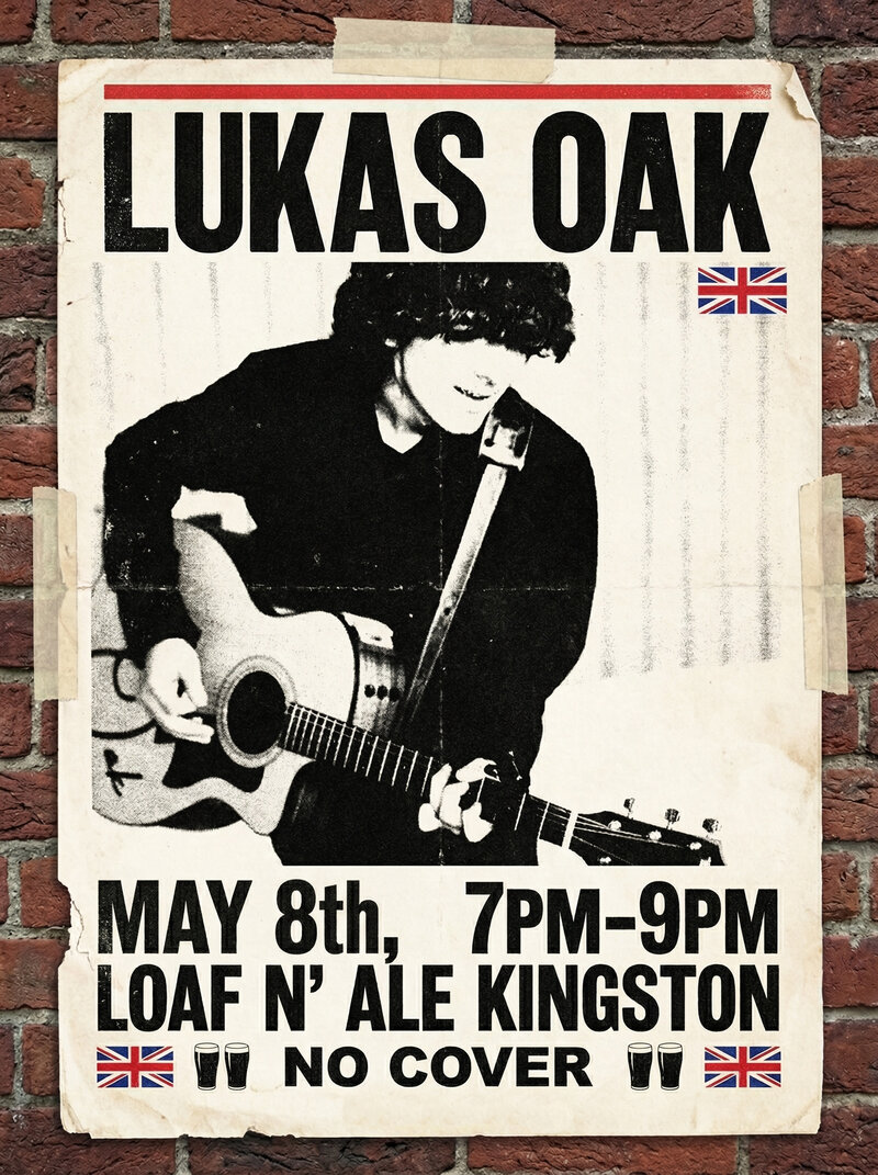 Lukas Oak @ The Loaf N' Ale Pub & Restaurant May 8 2026 - May 13th @ The Loaf N' Ale Pub & Restaurant