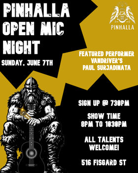 Pinhalla Open Mic Night - Jun 13th @ Pinhalla Pizzeria
