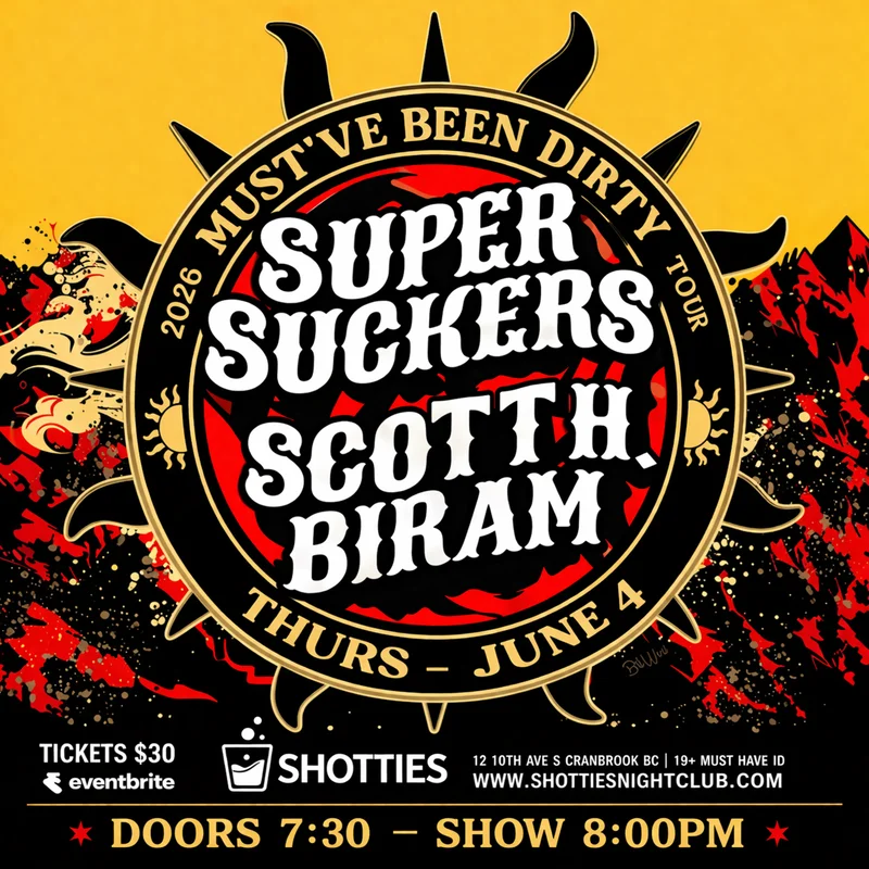 Supersuckers w/ Scott H. Biram - May 18th @ Shotties Nightclub