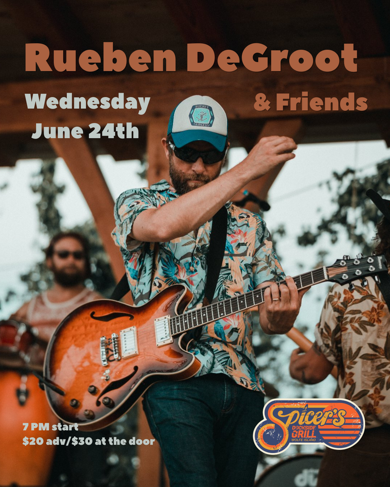 SoundWaves Concert Series: Rueben deGroot  @ Spicer's Dockside Grill Jun 24 2026 - May 27th @ Spicer's Dockside Grill