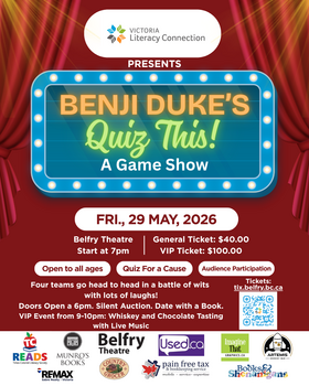 Benji Duke's Quiz This - in support of Victoria Literacy Connection - Jun 4th @ Belfry Theatre