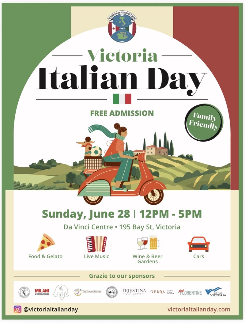 Victoria Italian Day - Jul 24th @ 195 Bay St. Da Vinci Centre