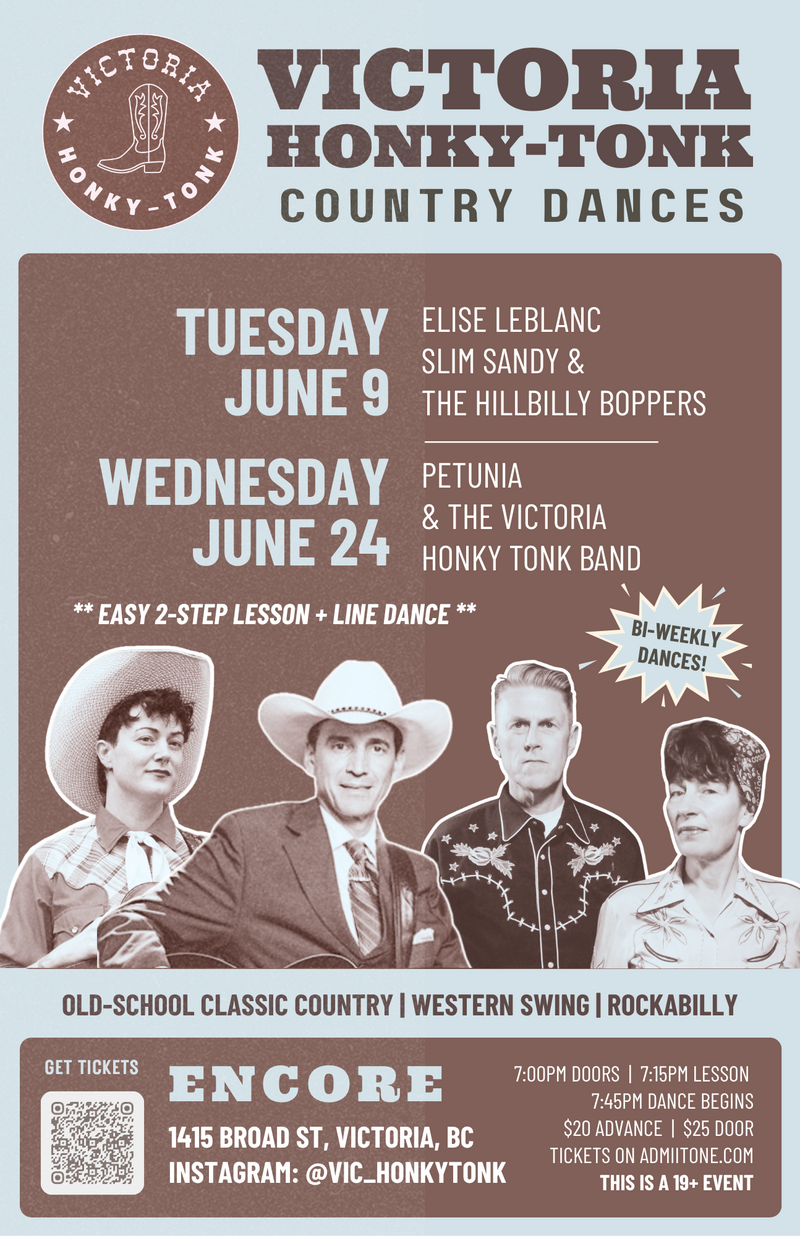 Honky Tonk Tuesday - Elise LeBlanc | Slim Sandy & The Hillbilly Boppers - Jun 3rd @ Encore