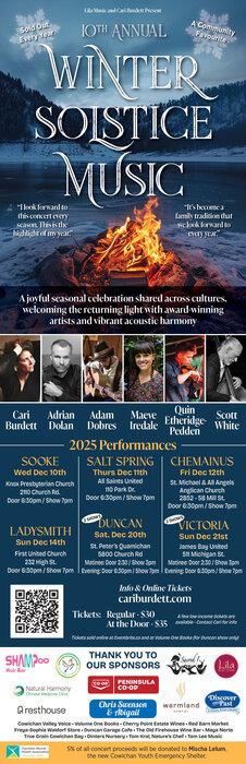 Victoria Matinee Winter Solstice Music Concert - Jul 24th @ James Bay United Church
