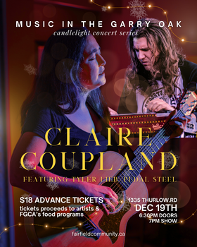 Music in the Garry Oak - Holiday Special w/Claire Coupland & Friends - Jul 17th @ Garry Oak Room, 1335 Thurlow Rd, Victoria, BC V8S 5K2, CA