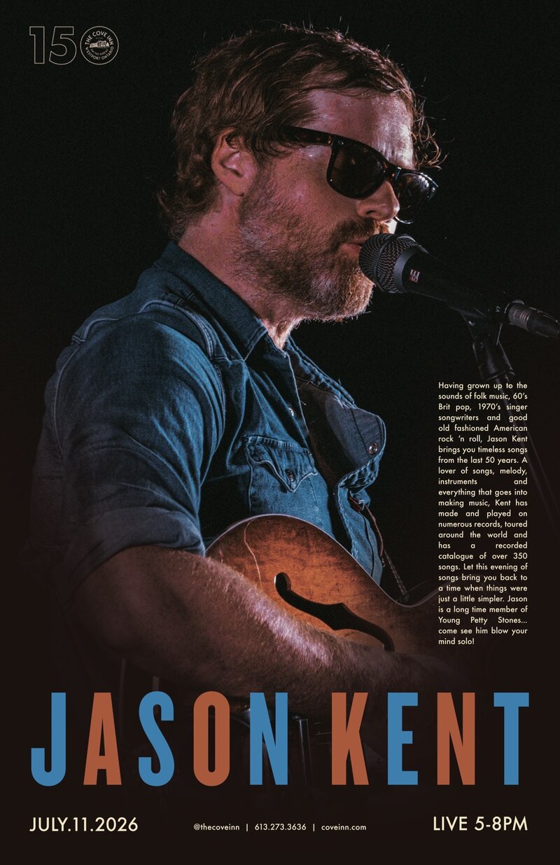 Jason Kent @ The Cove Inn Jul 11 2026 - Jun 3rd @ The Cove Inn