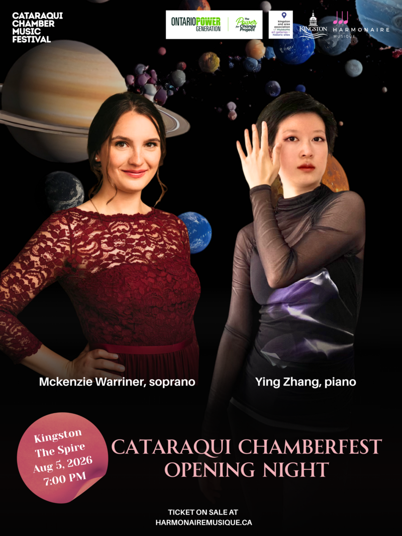 Cataraqui Chamber Music Festival: McKenzie Warriner, Ying Zhang @ The Spire Aug 5 2026 - May 31st @ The Spire