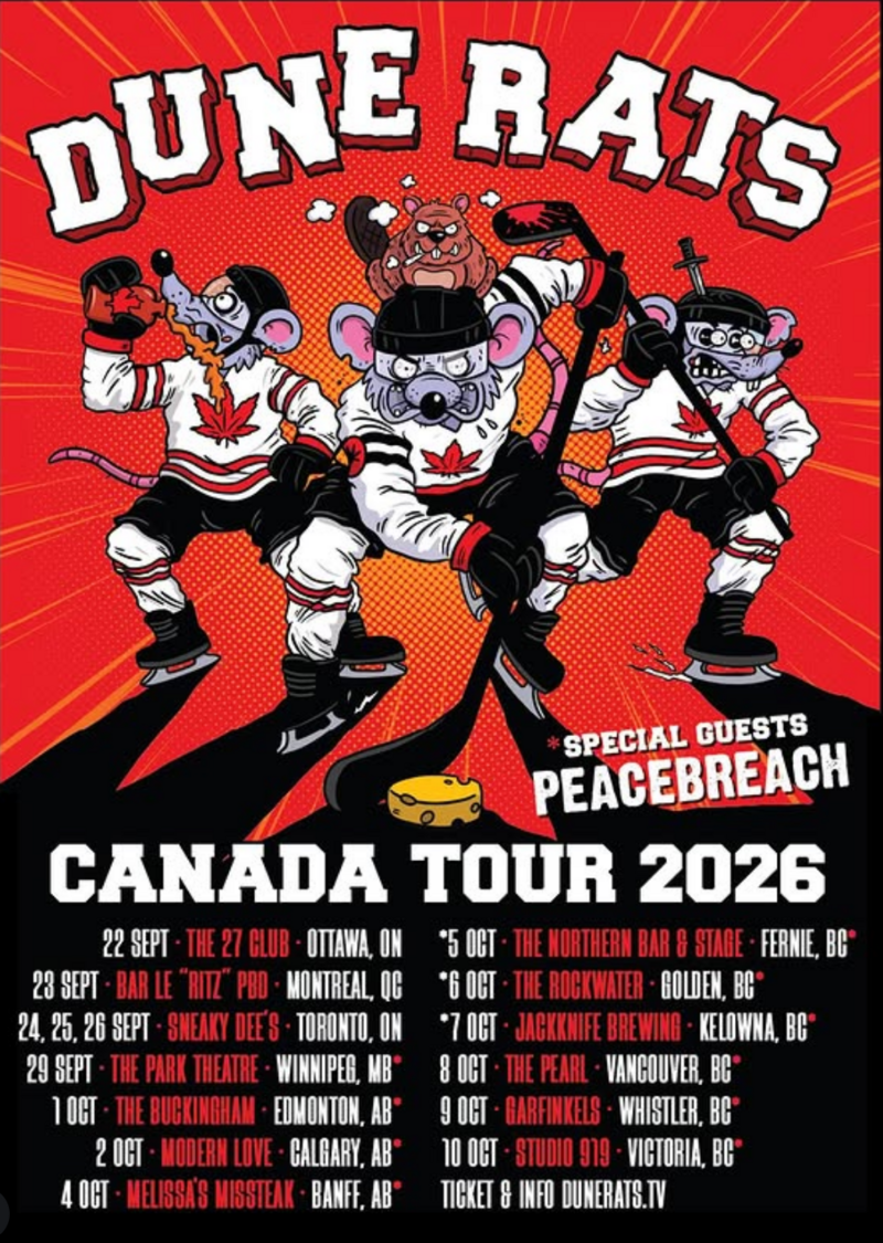 DUNE RATS: Canadian Tour 2026 @ Melissa's Missteak - Oct 06, 2026