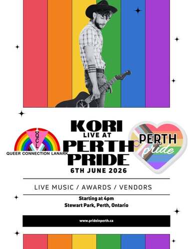Perth Pride Community Fair: Kori @ Stewart Park Jun 6 2026 - Jun 1st @ Stewart Park