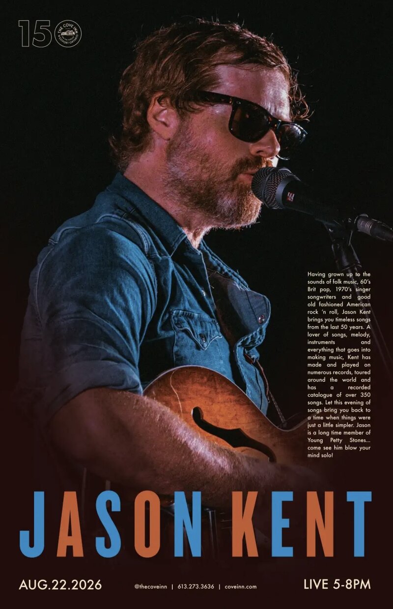 Jason Kent @ The Cove Inn Aug 22 2026 - Jun 6th @ The Cove Inn