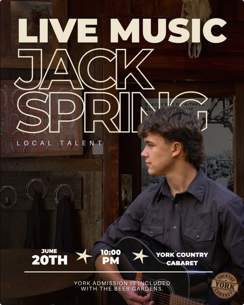 Jack Spring LIVE at The York! - Jun 5th @ The York Country Cabaret
