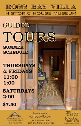 Historic House Tour - Jun 19th @ Ross Bay Villa Historic House Museum