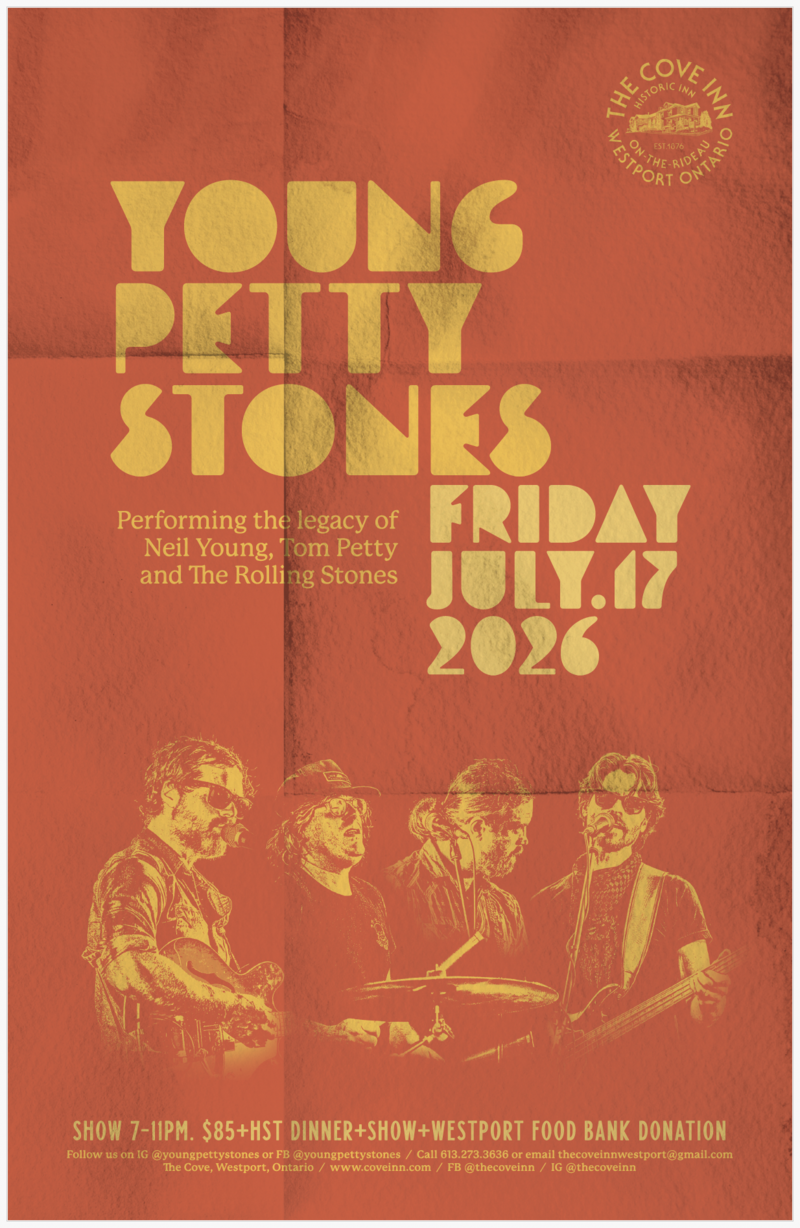 Young Petty Stones @ The Cove Inn Jul 17 2026 - Jun 15th @ The Cove Inn