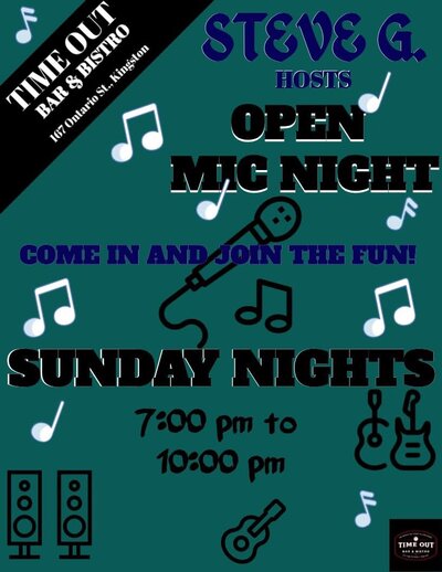 Open Mic: Steve Giberson @ Time Out Bar & Bistro Jul 26 2026 - Jun 21st @ Time Out Bar & Bistro