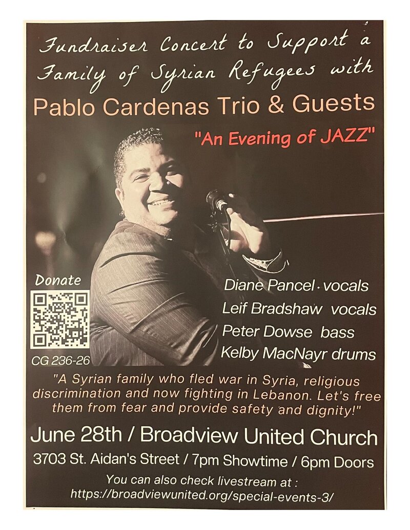 An Evening of Jazz - Jun 27th @ Broad View United Church