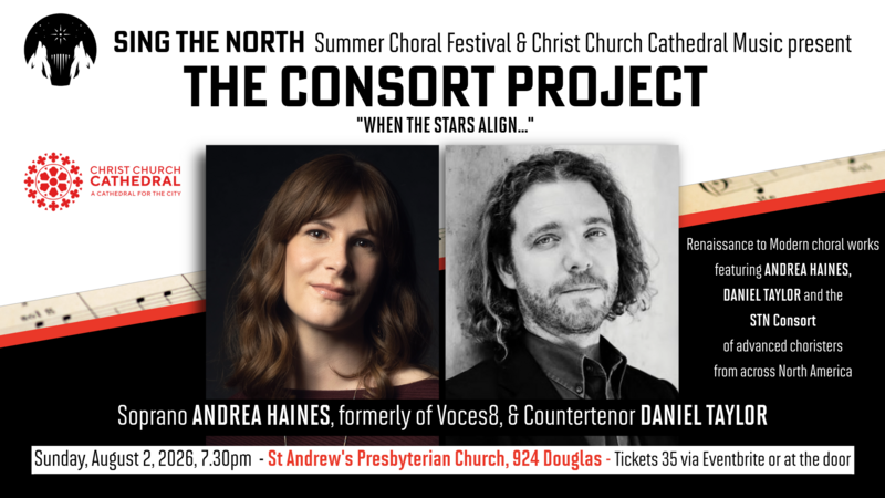 Sing The North: The Consort Project - Jun 27th @ St. Andrew&rsquo;s Presbyterian Church, 680 Courtney St, Victoria, B