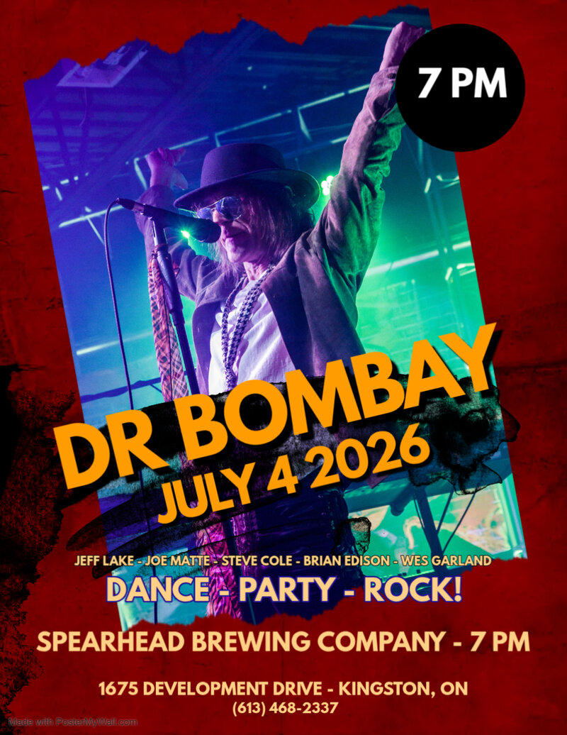 Dr. Bombay @ Spearhead Brewery Jul 4 2026 - Jun 27th @ Spearhead Brewery