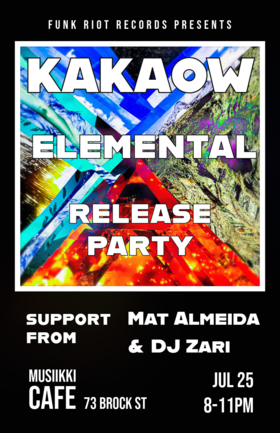 Album release party: KaKaow, Mat Almeida, DJ Zari @ Musiikki Caf&eacute; & Whiskey Bar Jul 25 2026 - Jul 30th @ Musiikki Caf&eacute; & Whiskey Bar