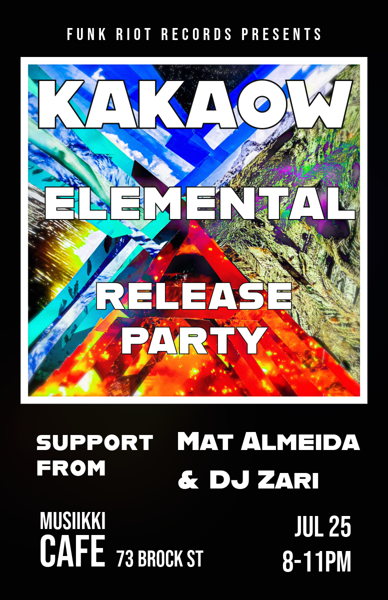 ELEMENTAL Album Release Party: KaKaow, Mat Almeida, DJ Zari @ Musiikki Caf&eacute; & Whiskey Bar Jul 25 2026 - Jul 5th @ Musiikki Caf&eacute; & Whiskey Bar