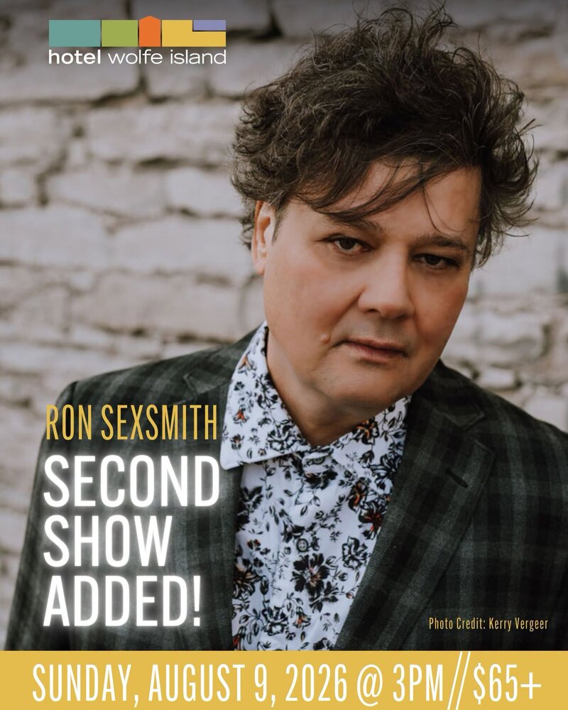 Ron Sexsmith @ Hotel Wolfe Island Aug 9 2026 - Jul 6th @ Hotel Wolfe Island