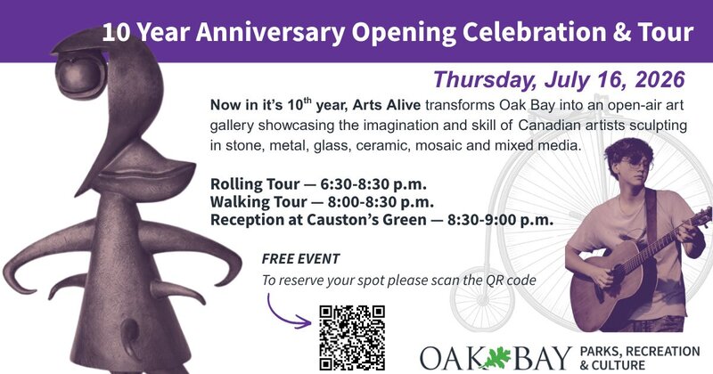 2026 Arts Alive Opening Celebration - Jul 8th @ Oak Bay Avenue