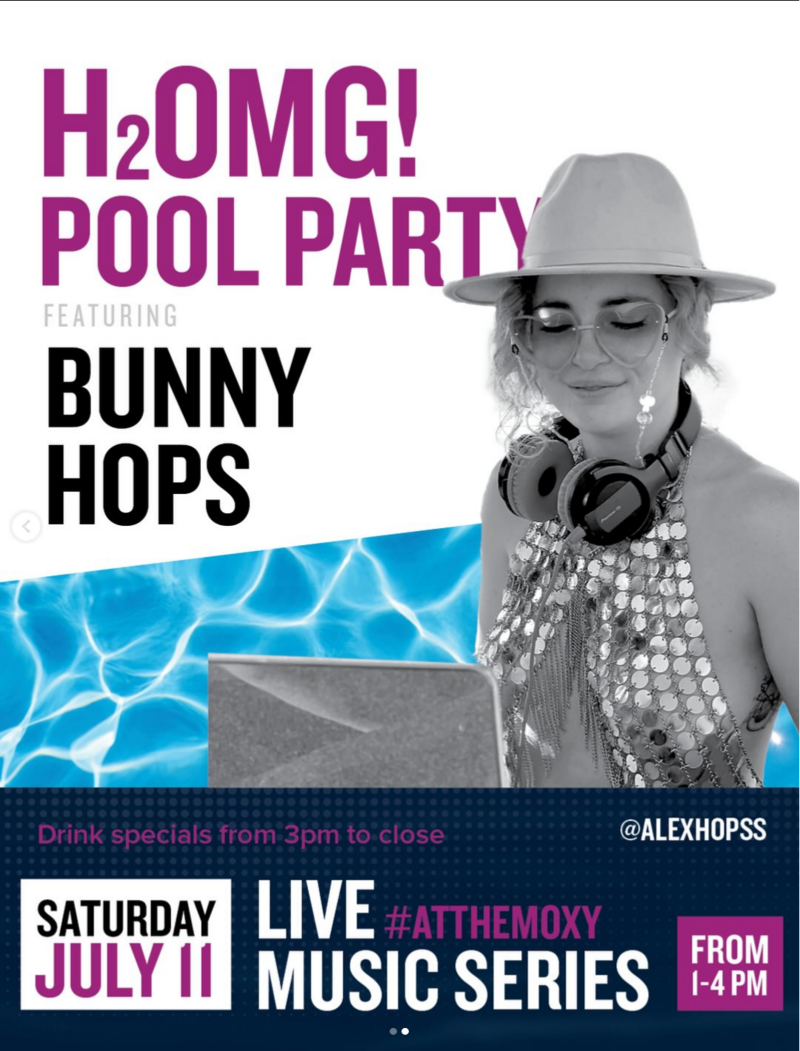 H2OMG! Pool Party with Bunny Hops - Jul 7th @ Moxy Hotel