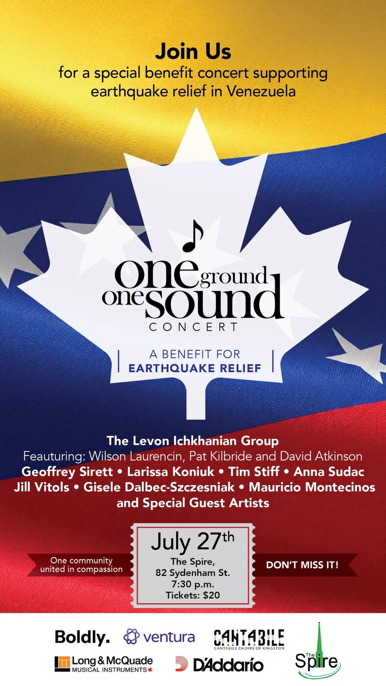 One Ground, One Sound: The Levon Ichkhanian Group, Larissa Koniuk, Geoffrey Sirett, Tim Stiff, Anna Sudac, Gisele Dalbec-Szczesniak, Jill Vitols, Mauricio Montecinos @ The Spire Jul 27 2026 - Jul 11th @ The Spire