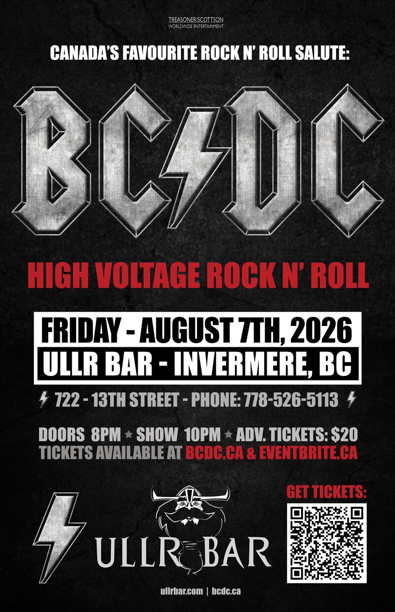 BC/DC: High Voltage Rock & Roll @ Ullr Bar - Aug 07, 2026
