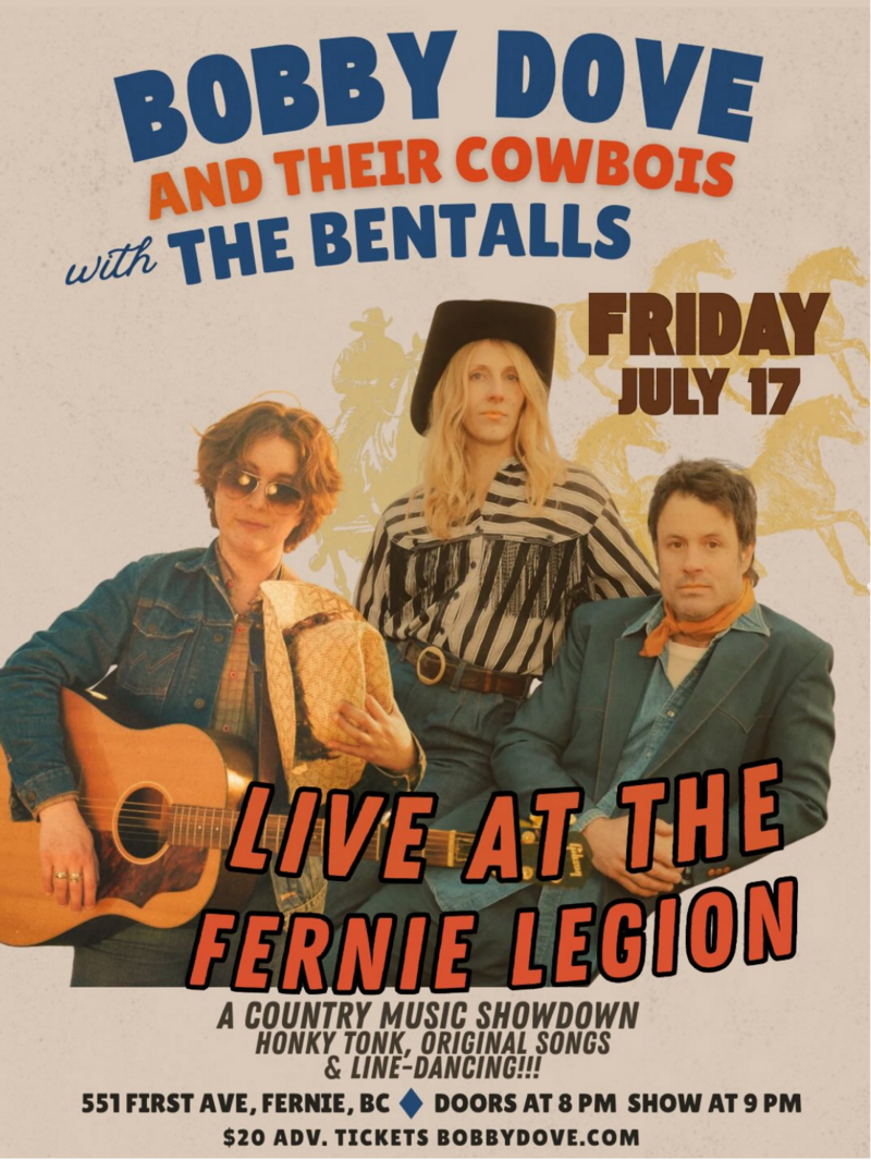 Country Music Showdown: Bobby Dove and their Cowbois - Jul 13th @ The Legion